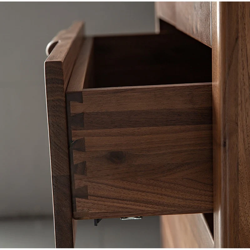 Terra Solid Walnut Wood Tall Chest of Drawers Dresser