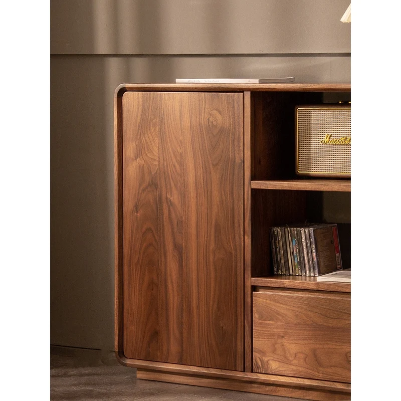 Serenity Solid Walnut Wood Accent Cabinet