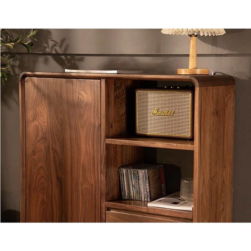 Serenity Solid Walnut Wood Accent Cabinet