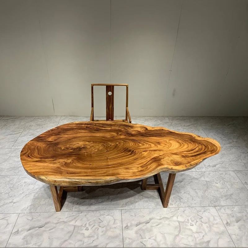 Stellar Wave Shape Africa Wood Table