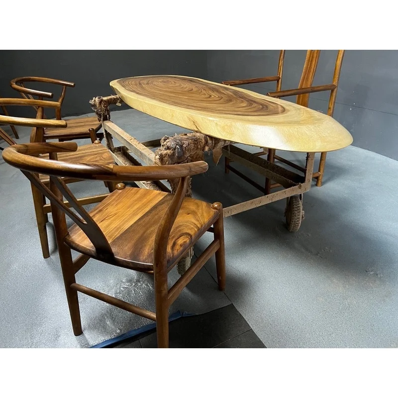Ascend Live Edge Oval Shape Coffee Table