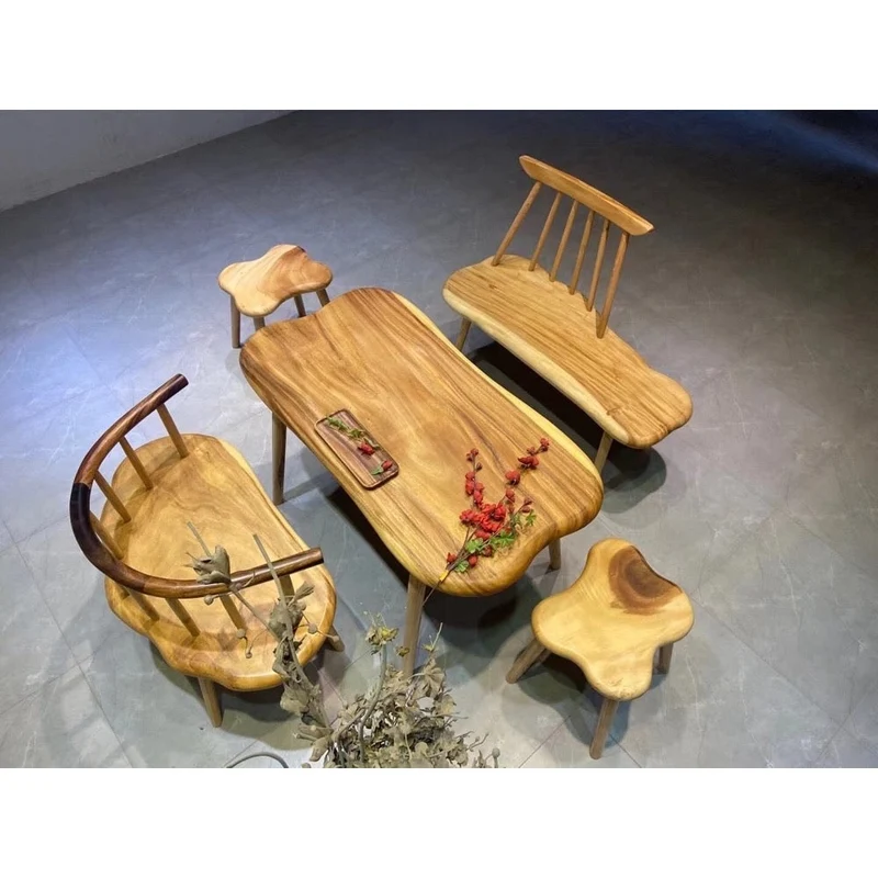 Aura Cloud Shape Solid Wood Coffee Table