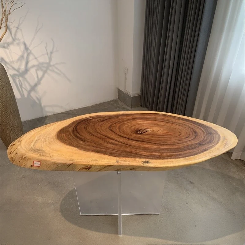 Live Edge Oval Shape Coffee Table
