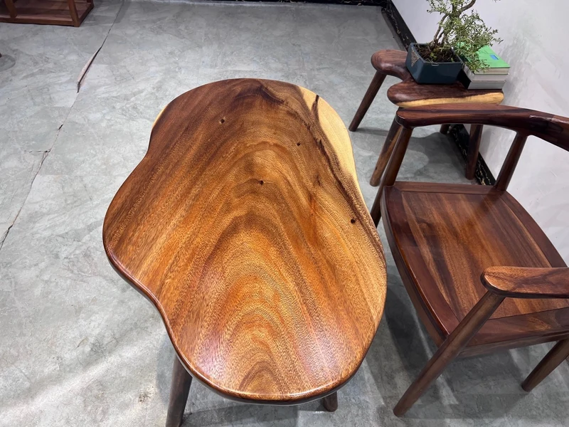 Cyclic Harmony Solid Wood Irregular Table
