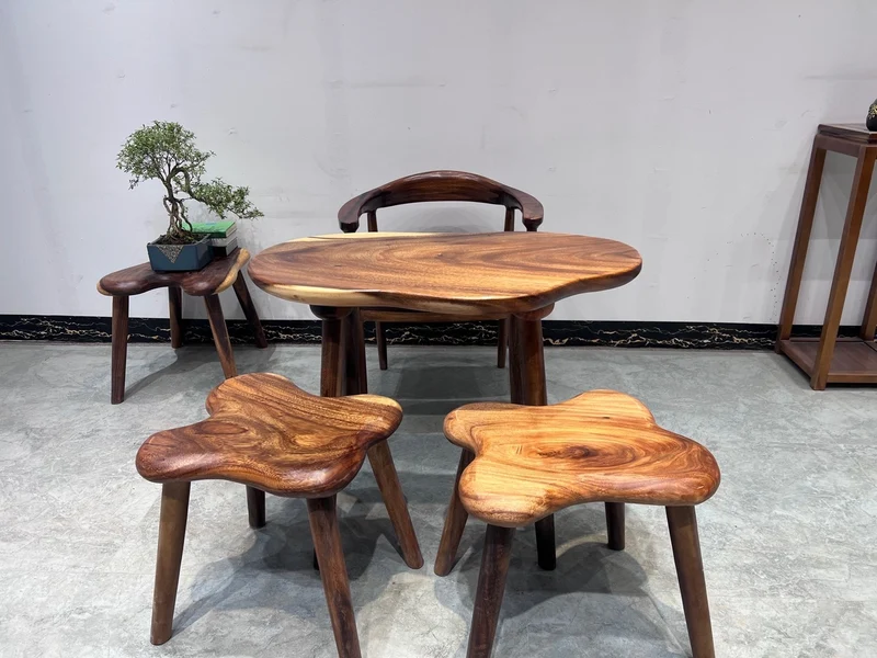 Cyclic Harmony Solid Wood Irregular Table