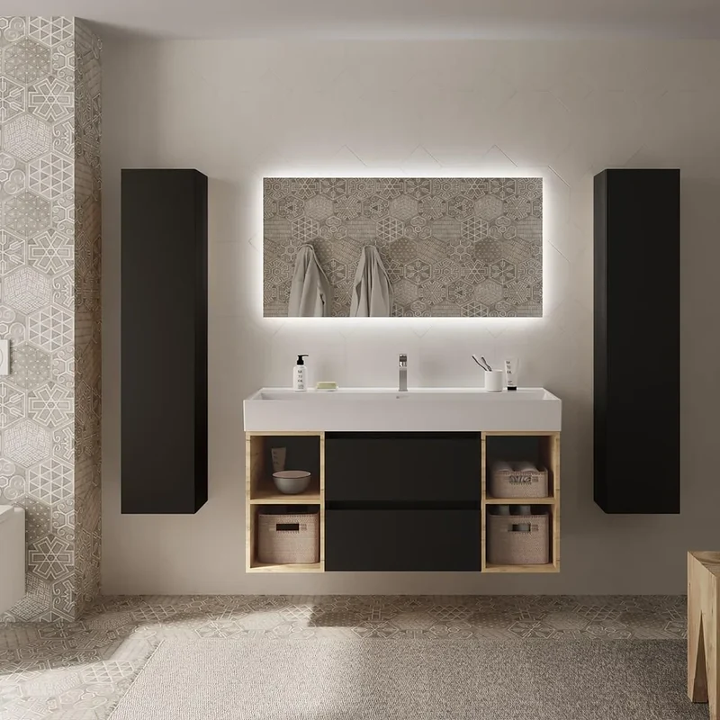 Mueble de Baño Salgar Bequia Negro Mate