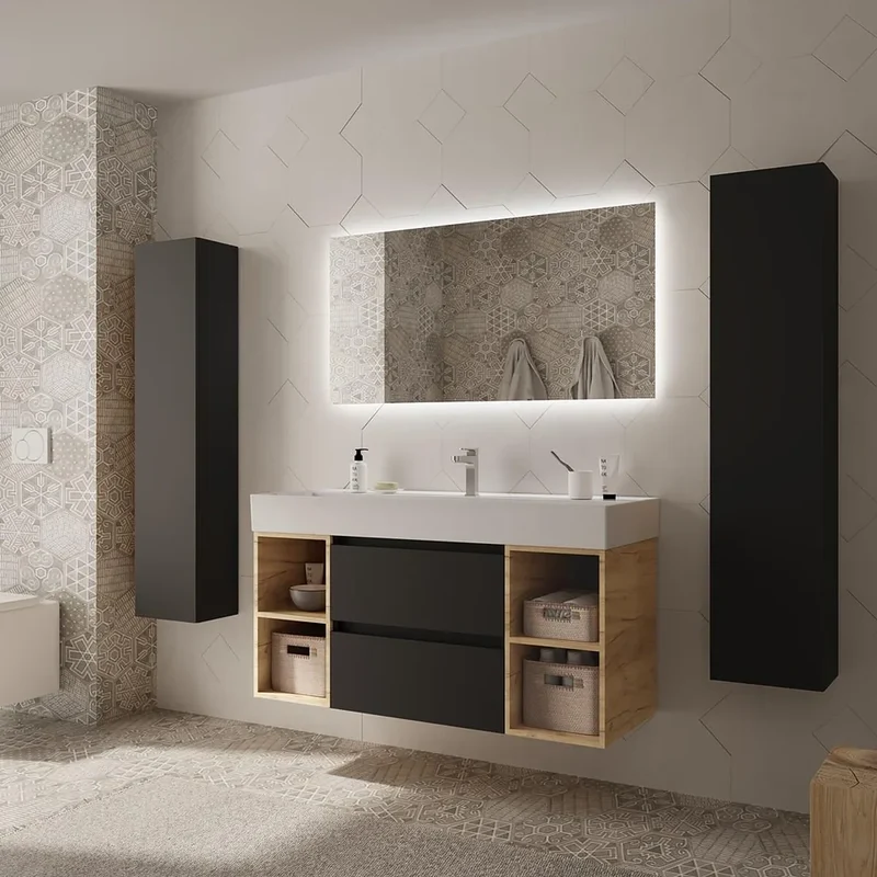 Mueble de Baño Salgar Bequia Negro Mate
