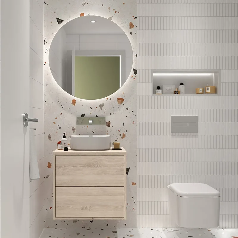 Mueble de Baño 2 Cajones Salgar Optimus Roble Natural