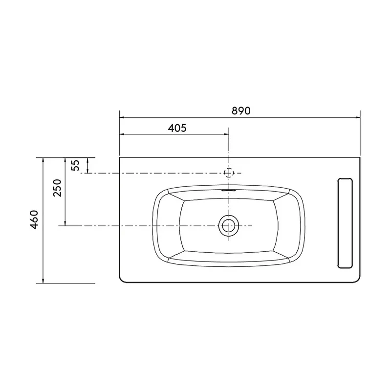 Mueble de Baño Suspendido con Lavabo y 2 Cajones Salgar Uniiq 80 cm