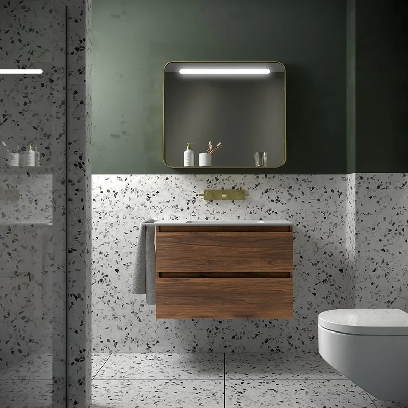 Mueble de Baño con Lavabo y 2 Cajones Salgar Spirit