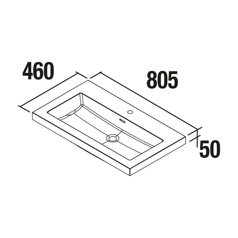 Mueble de Baño con Lavabo y 2 Cajones Salgar Spirit