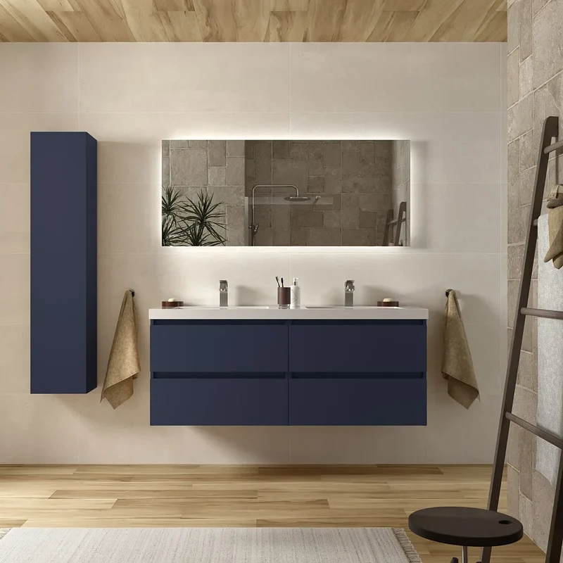 Mueble de Baño con Lavabo Salgar Bequia 140 cm Azul