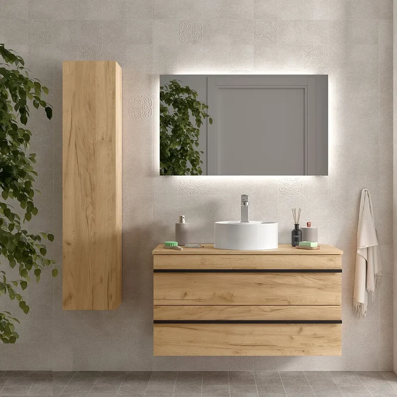 Mueble de Baño Suspendido con Lavabo Salgar 101 cm