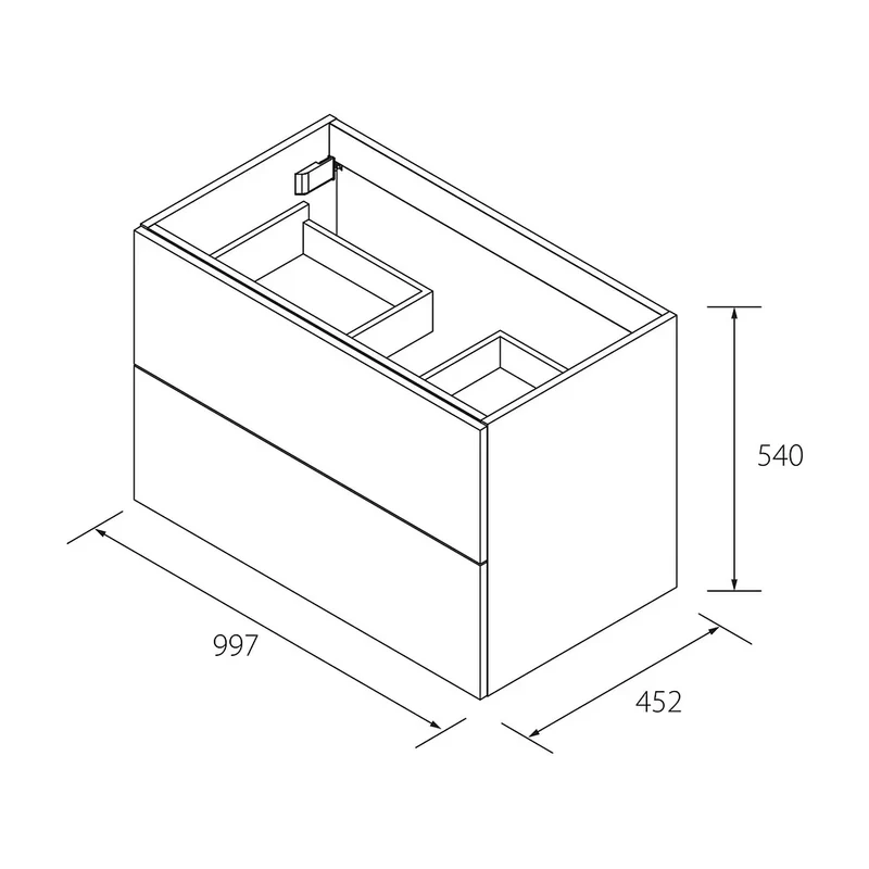 Mueble de Baño Suspendido con Lavabo Salgar 101 cm