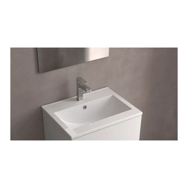 Mueble de Baño Suspendido con Lavabo y 2 Cajones Salgar Fussion Line Blanco Mate