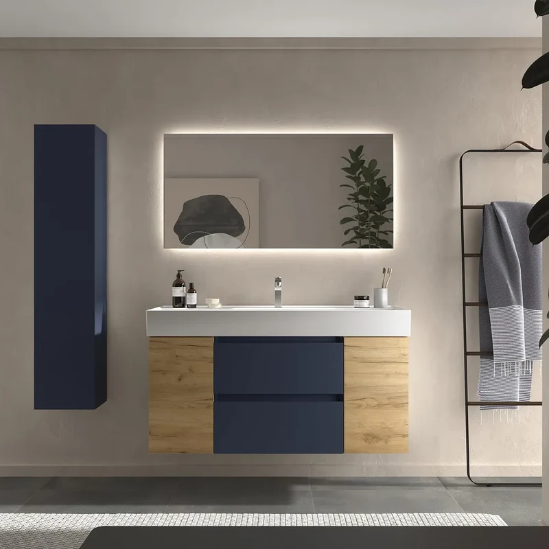 Mueble de Baño con Lavabo Salgar Bequia Plus 120 cm Azul