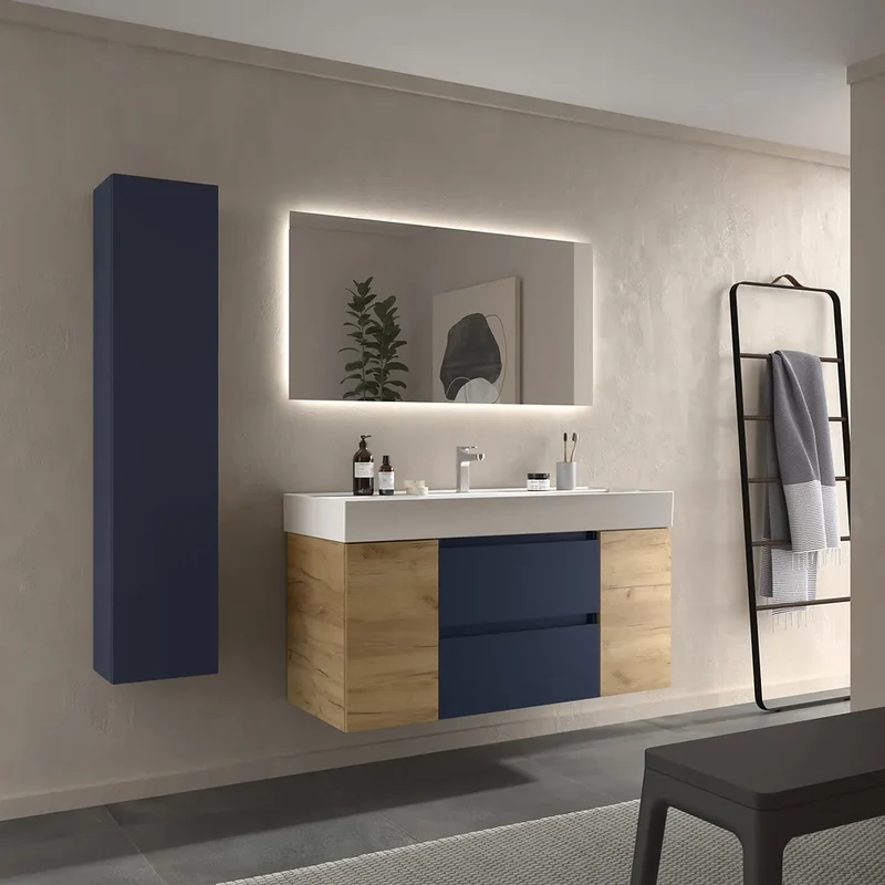 Mueble de Baño con Lavabo Salgar Bequia Plus 120 cm Azul