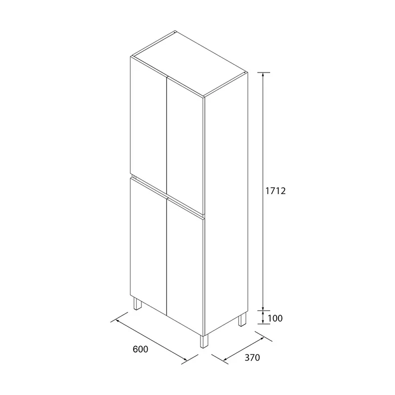 Mueble de Baño con Lavabo Salgar Noja Blanco Brillo