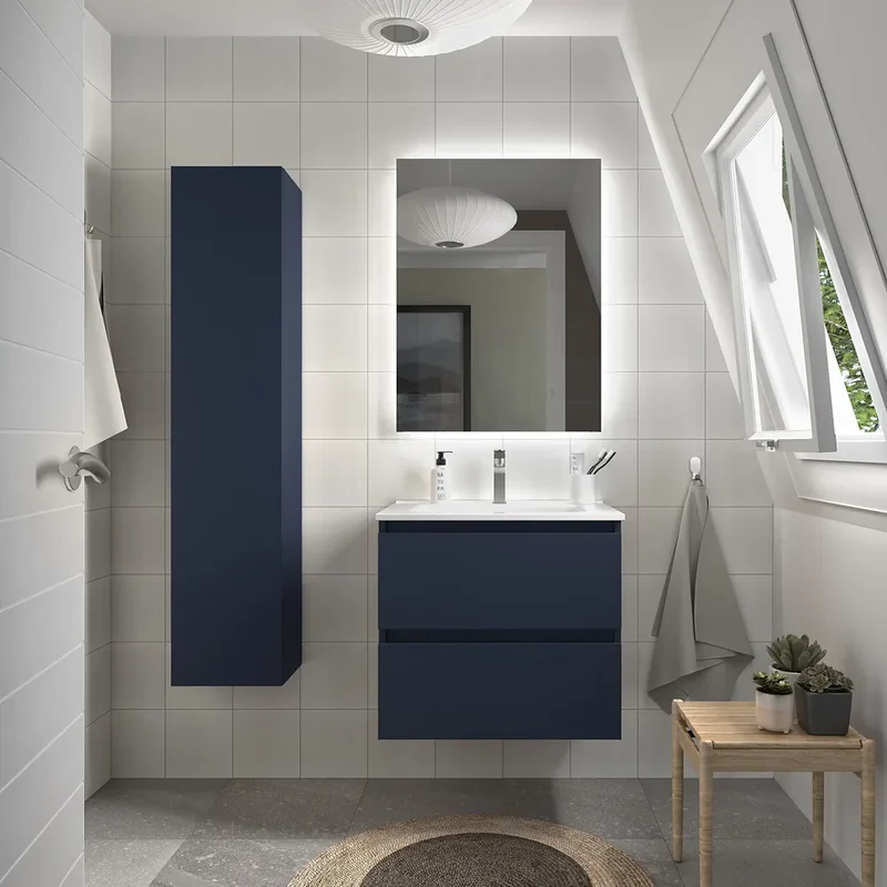 Mueble de Baño con Lavabo Salgar Bequia Azul