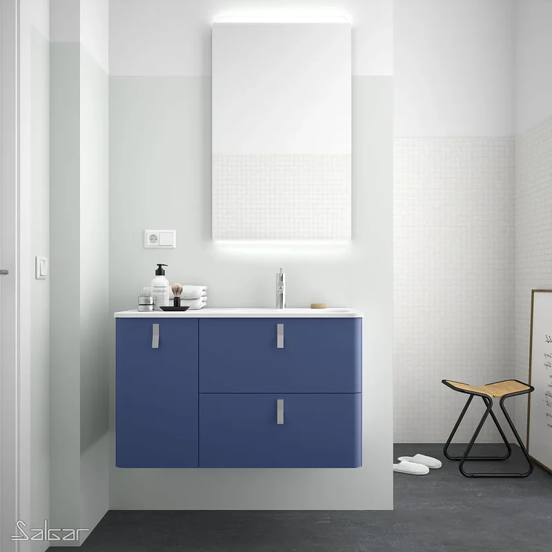 Mueble de Baño con Lavabo Salgar Uniiq 120 cm Azul