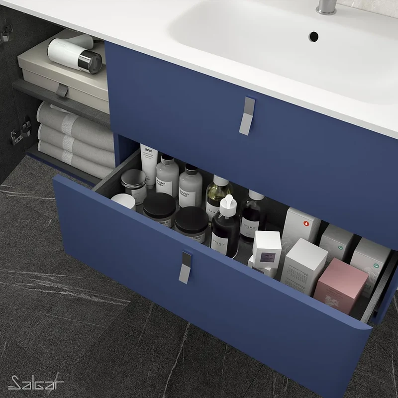 Mueble de Baño con Lavabo Salgar Uniiq 120 cm Azul