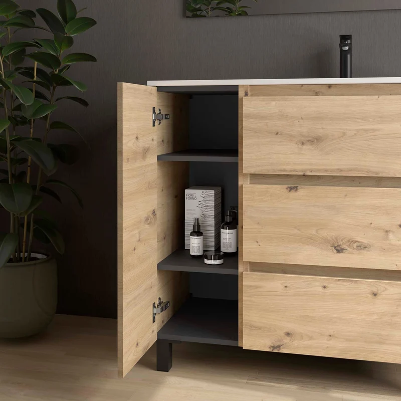 Coqueta, 1 Puerta Apertura Push para Mueble de 3 Cajones (300x810x450 mm)