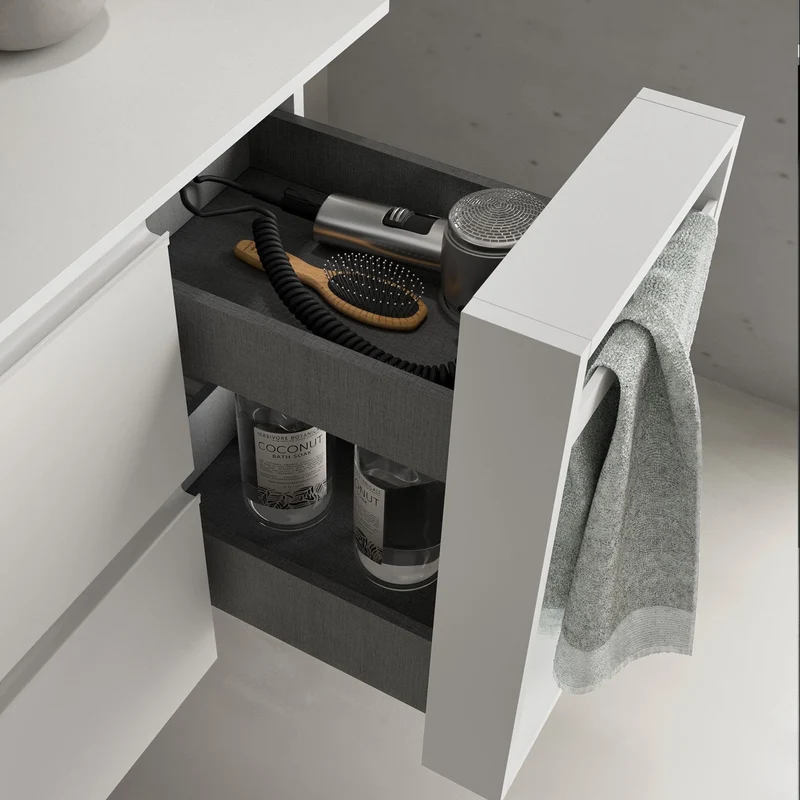 Coqueta ALLIANCE 300, Toallero Extraible con Cajones Interiores (300x540x450mm)