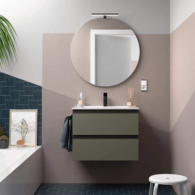 Mueble de baño SPIRIT de Salgar. 2 Cajones Metálicos de 60 a 120 cm