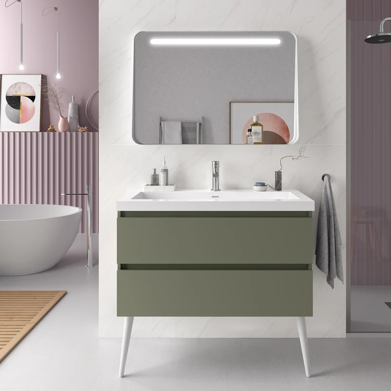 Mueble de baño SPIRIT de Salgar. 2 Cajones Metálicos de 60 a 120 cm