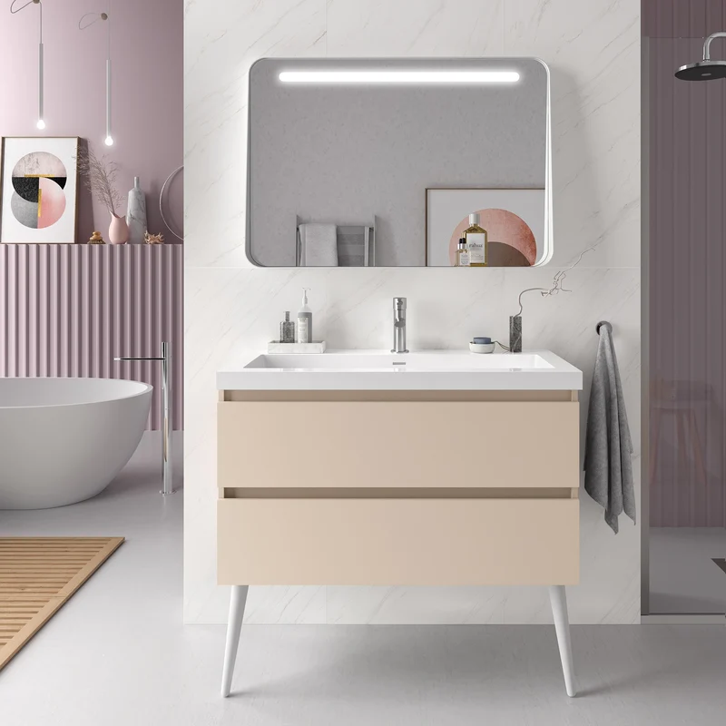 Mueble de baño SPIRIT de Salgar. 2 Cajones Metálicos de 60 a 120 cm