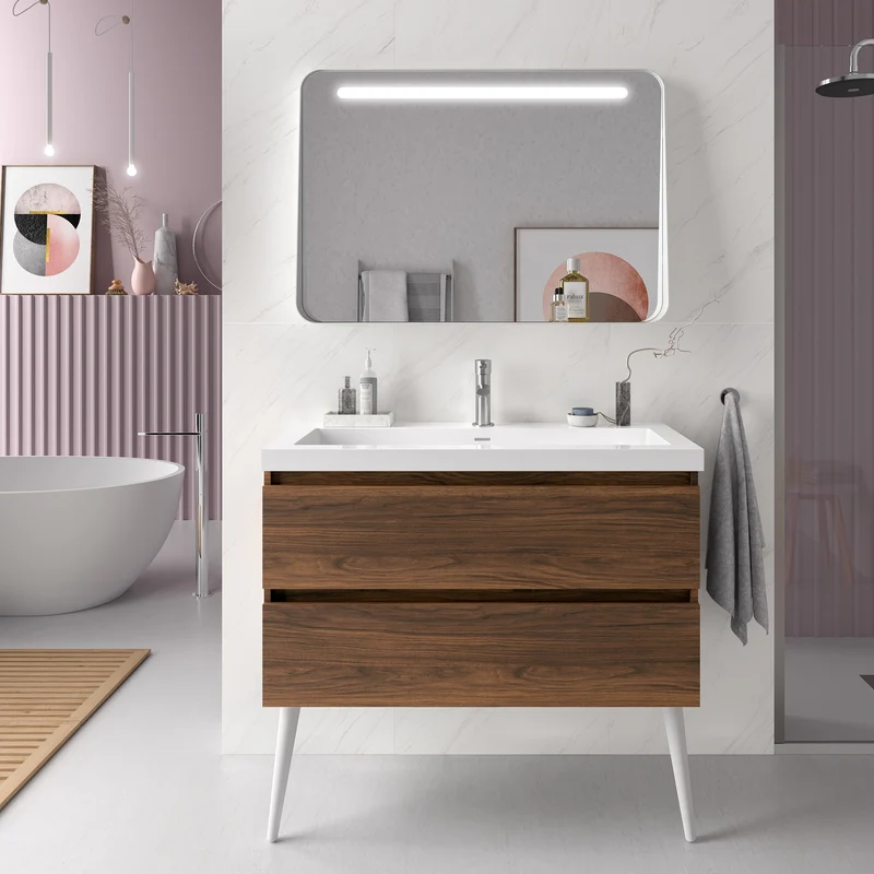 Mueble de baño SPIRIT de Salgar. 2 Cajones Metálicos de 60 a 120 cm