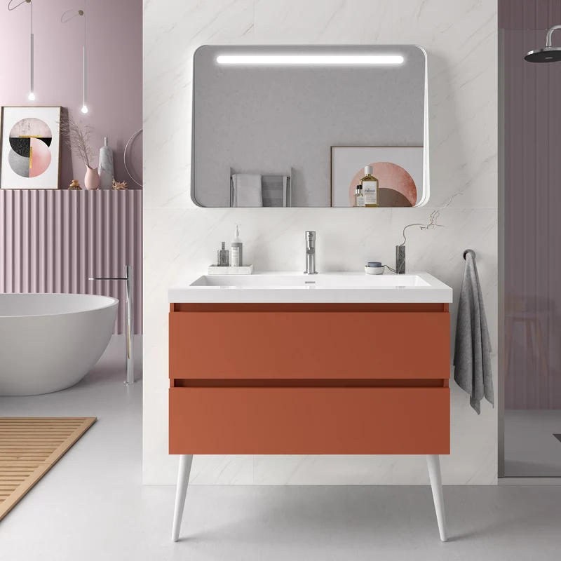 Mueble de baño SPIRIT de Salgar. 2 Cajones Metálicos de 60 a 120 cm