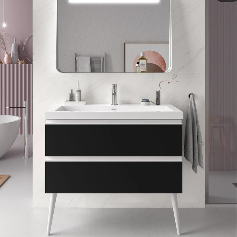Mueble de baño SPIRIT de Salgar. 2 Cajones Metálicos de 60 a 120 cm