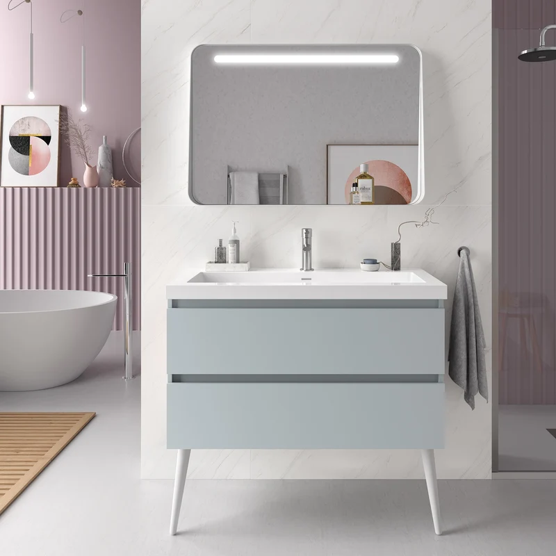 Mueble de baño SPIRIT de Salgar. 2 Cajones Metálicos de 60 a 120 cm