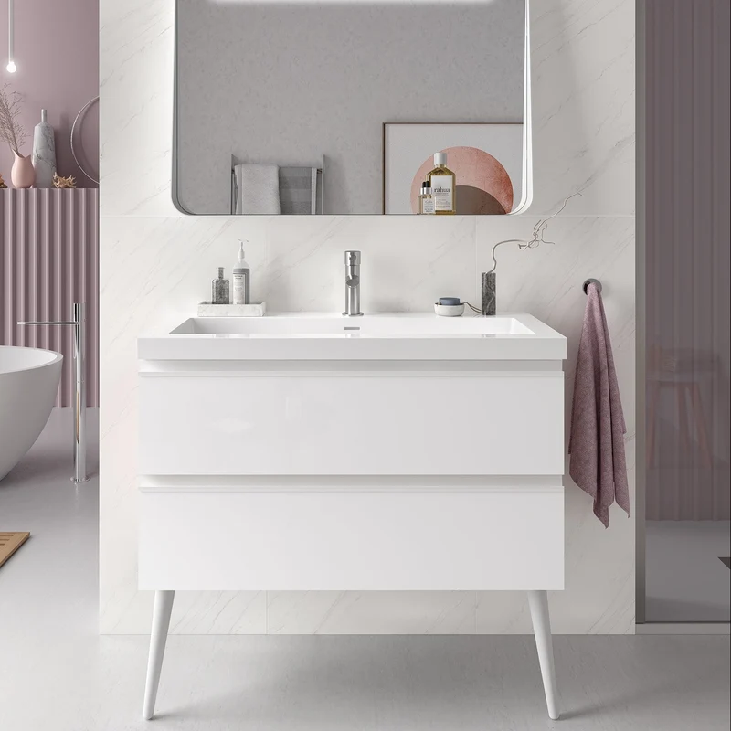 Mueble de baño SPIRIT de Salgar. 2 Cajones Metálicos de 60 a 120 cm