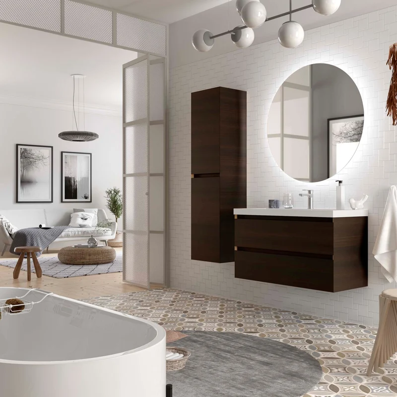 Mueble de baño MARA, 2 cajones de Salgar. Disponibles en 60, 80 y 100 cm.
