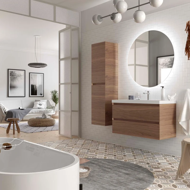 Mueble de baño MARA, 2 cajones de Salgar. Disponibles en 60, 80 y 100 cm.