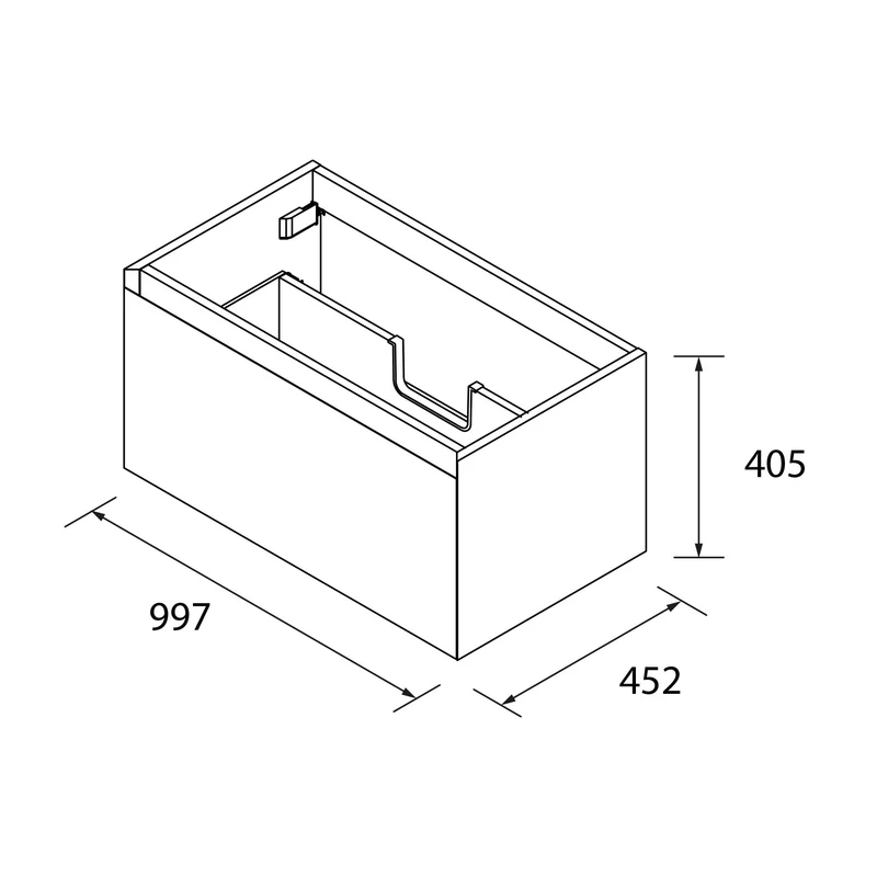 Mueble de baño MARA 1 Cajón de Salgar. Disponibles en 60, 80 y 100 cm.