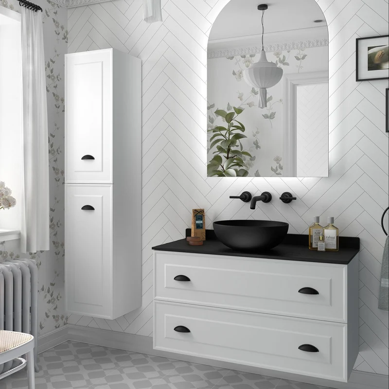 Mueble de baño RENOIR con 2 Cajones Metálicos de Salgar. 60, 80 y 100 cm