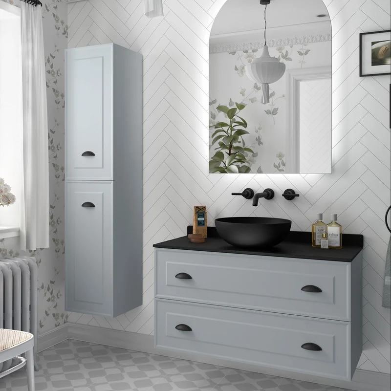 Mueble de baño RENOIR con 2 Cajones Metálicos de Salgar. 60, 80 y 100 cm