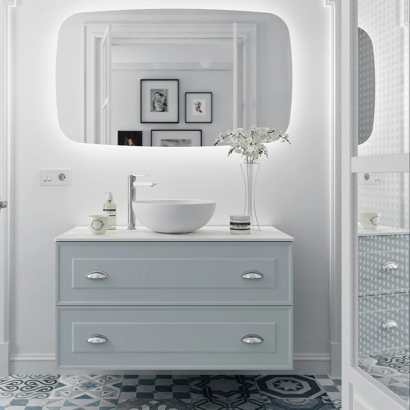 Mueble de baño RENOIR con 2 Cajones Metálicos de Salgar. 60, 80 y 100 cm