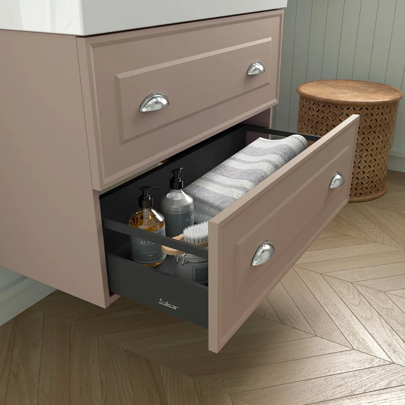Mueble de baño RENOIR con 2 Cajones Metálicos de Salgar. 60, 80 y 100 cm