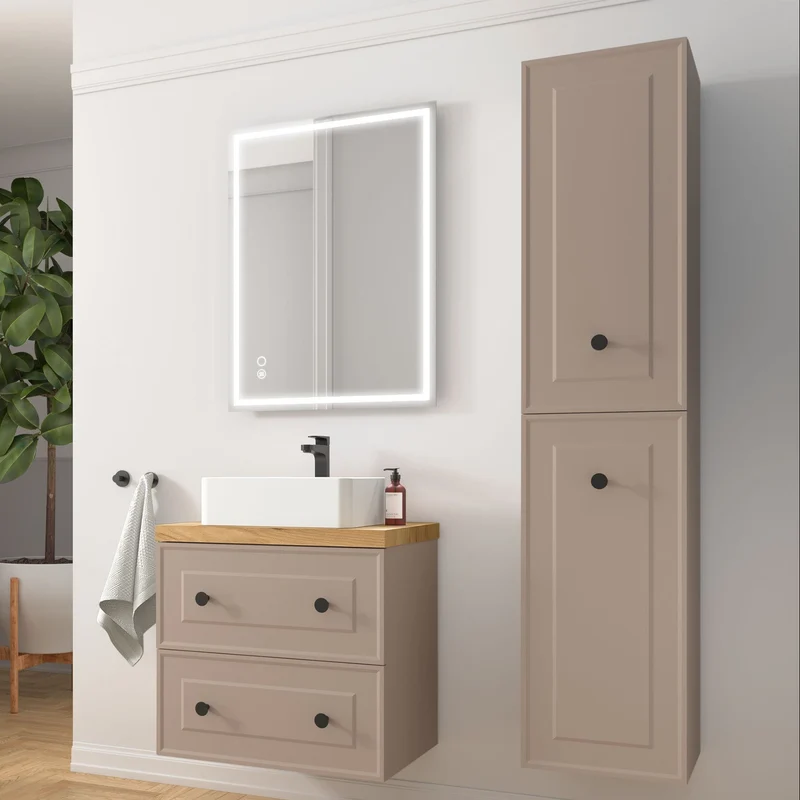 Mueble de baño RENOIR con 2 Cajones Metálicos de Salgar. 60, 80 y 100 cm