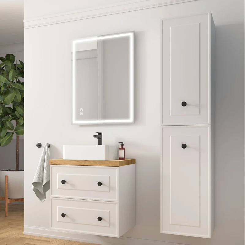 Mueble de baño RENOIR con 2 Cajones Metálicos de Salgar. 60, 80 y 100 cm
