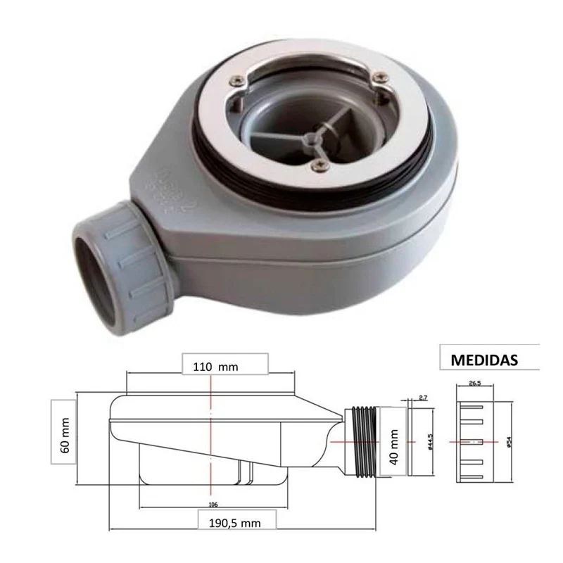 Plato de Ducha Semicircular ARDESIA PLUS de GME.