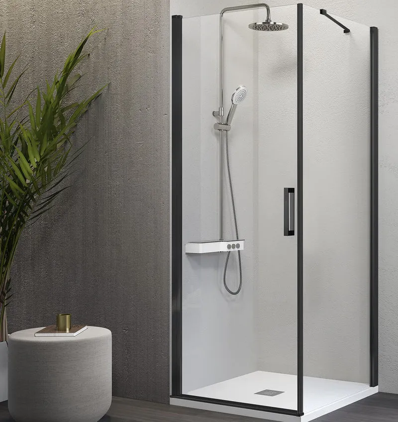 Mampara Angular Batiente NARDI 507, Puerta Abatible con Lateral Fijo | Ideal para Baños Pequeños