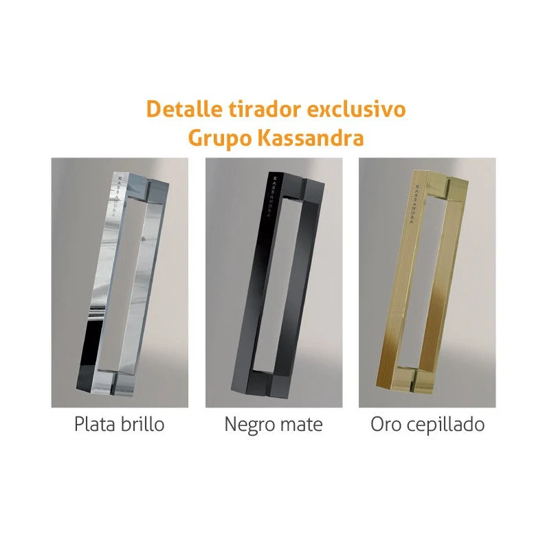 Mampara Angular Batiente NARDI 508 de Kassandra, Fijo con Puerta Abatible y Lateral Fijo