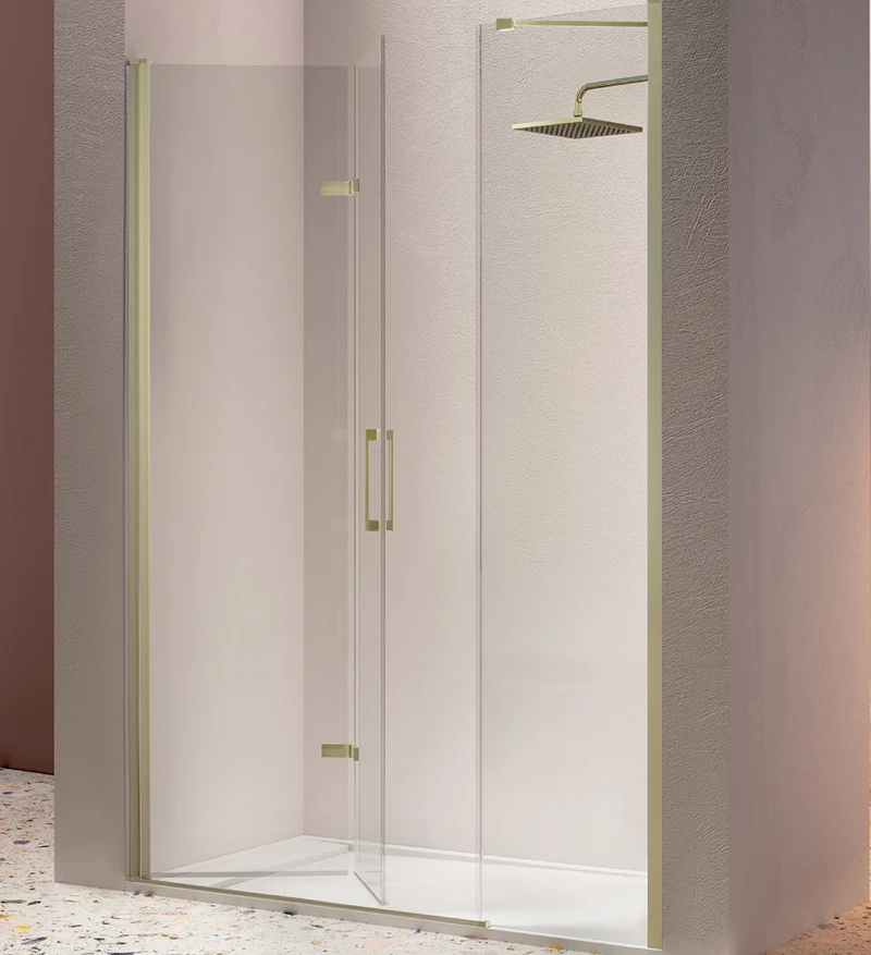 Mampara Frontal Plegable NARDI 302 de Kassandra, Frente Fijo + Puerta Plegable