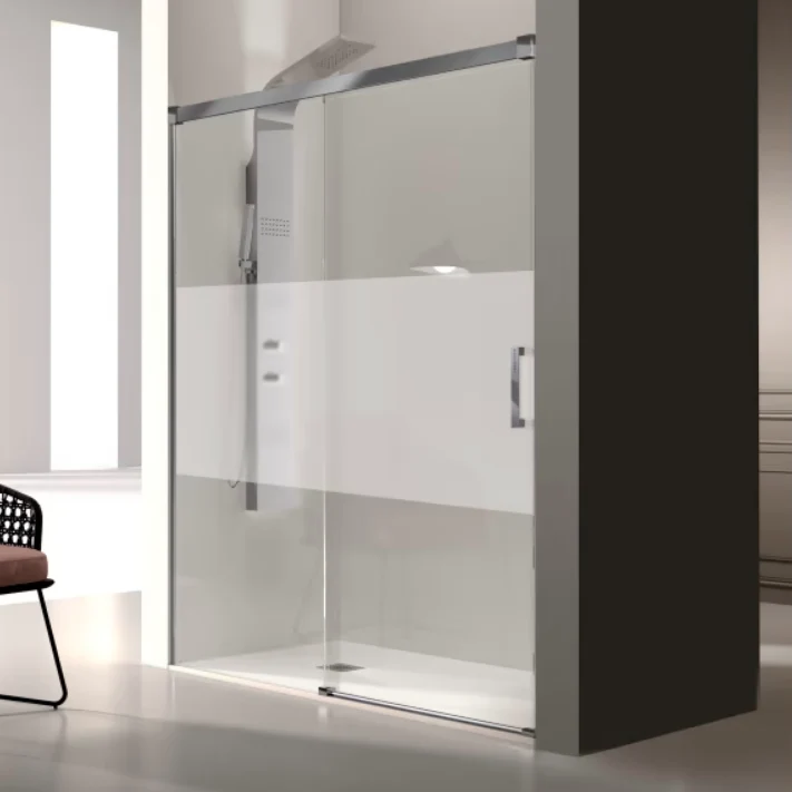 Mampara GLASÉ GS102 de Kassandra | Frontal fijo + Corredera con Opción de Lateral Fijo GS103