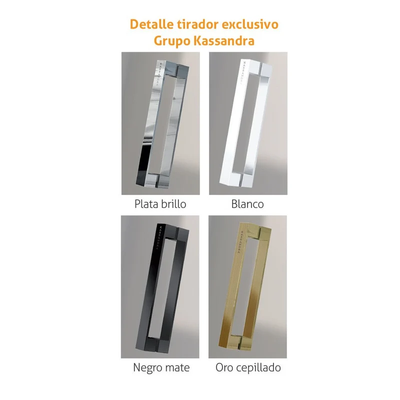 Mampara GLASÉ GS102 de Kassandra | Frontal fijo + Corredera con Opción de Lateral Fijo GS103